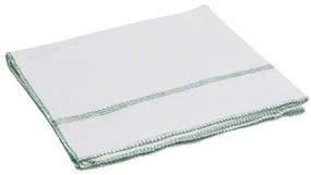 Panos de Limpeza 50 pcs 50x60 cm branco com riscas verdes