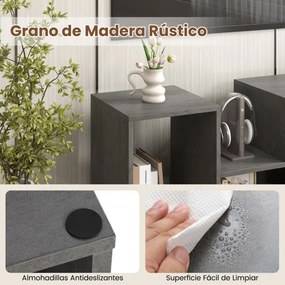 Móvel de TV de 2 peças Centro de entretenimento minimalista para TV de 50/55/60 polegadas com combinação livre cinza