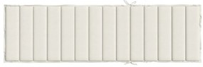Almofadão para espreguiçadeira 200x60x4cm mesclado tecido creme