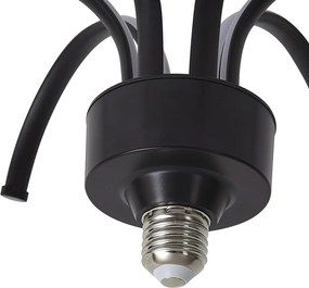 Lâmpada LED decorativa E27 preta 6W 450 lm 3000K