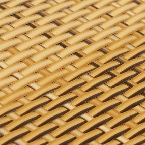 Tela de varanda 500x80 cm vime PE castanho-claro