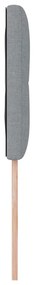 Cabeceira LED cinza claro, estofada, 90 cm