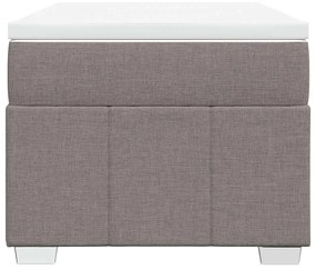 Cama com molas/colchão 100x200 cm tecido cinza-acastanhado