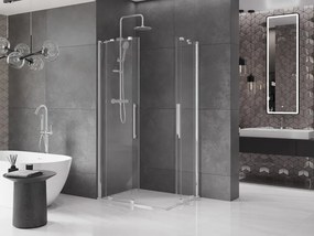 Mexen Velar Duo cabina de duche deslizante 90 x 80 cm, transparente, cromado - 871-090-080-02-01