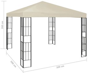 Tenda 3x3 m creme