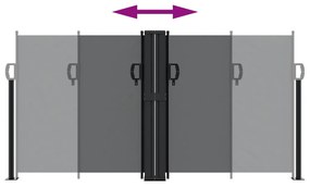 Toldo lateral retrátil 120x600 cm preto