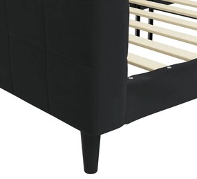 Sofá-cama 100x200 cm veludo preto