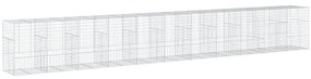 Cesto gabião com cobertura 1100x100x150 cm ferro galvanizado