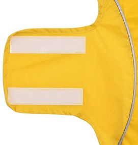 Capa de chuva para cães com tiras reflectoras amarelo S