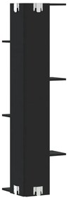 Estante parede p/ canto 36,5x36,5x140 cm deriv. madeira preto