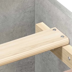 Estrutura de cama 90x190 cm derivados de madeira cinza cimento