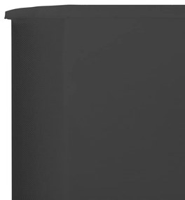Para-vento com 3 painéis em tecido 400x120 cm antracite