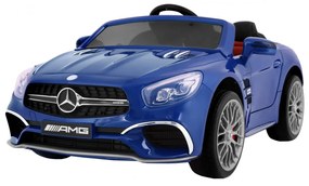 Carro elétrico para Crianças 12V  Mercedes AMG SL65 Rodas de EVA, Assento de couro Azul Pintado