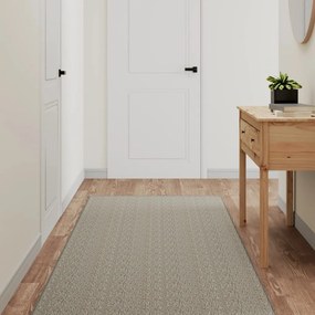 vidaXL Tapete/passadeira 80x150 cm aspeto sisal cinzento-acastanhado