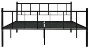 Estrutura de cama 180x200 cm metal preto