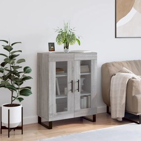 vidaXL Aparador 69,5x34x90 cm derivados de madeira cinzento sonoma