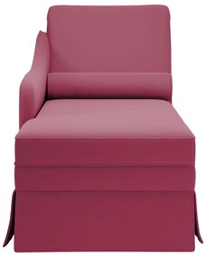 Chaise lounge c/ reforço/apoio de braços direito veludo