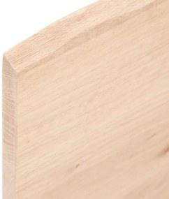 Prateleira de parede 100x50x2 cm carvalho maciço não tratado