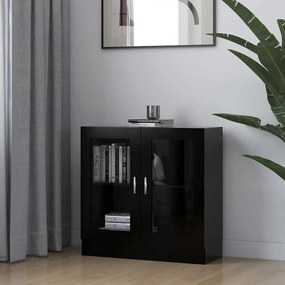 Armário vitrine 82,5x30,5x80 cm derivados de madeira preto