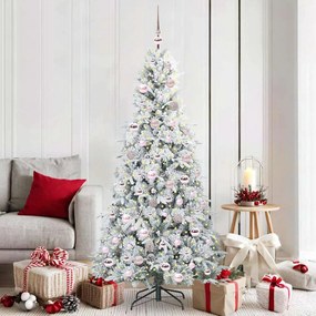 vidaXL Árvore de Natal Articulada Artificial Branco 180 cm PE e PVC