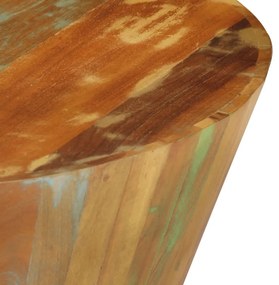 Mesa de centro Ø65x31 cm madeira recuperada maciça