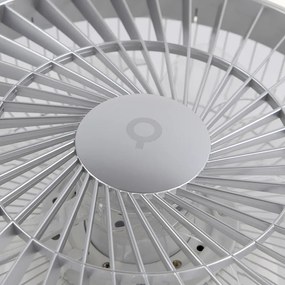 LED Ventilador de teto prateado com efeito estrela regulável - Climo Design