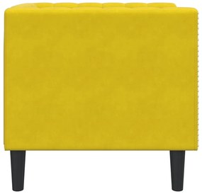 Sofá chesterfield veludo amarelo