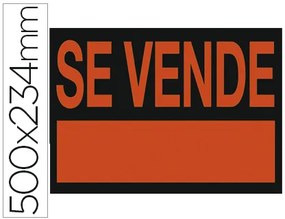 Placa Plastico \"se Vende\" Rojo Fluorescente -497x234 mm