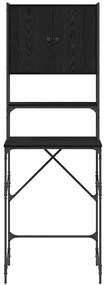 Armário para Máquina de Lavar Carvalho Preto 68x48.5x194 cm
