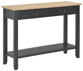 vidaXL Mesa consola 110x35x80 cm madeira preto