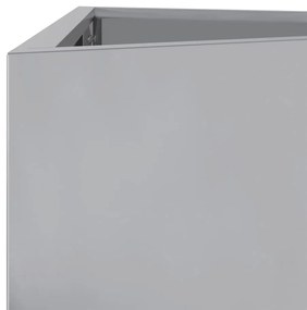 Vaso/floreira de jardim triangular 30x26x75 cm aço galvanizado