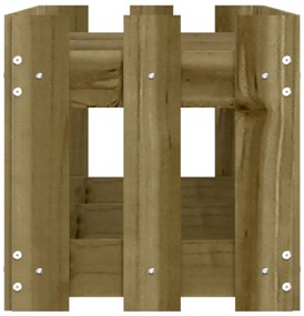 Canteiro elevado c/ design cerca 150x30x30 cm pinho impregnado