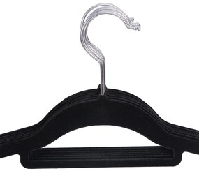 Conjunto de 50 Cabides de veludo 45 x 23,5 x 0,6 cm Pretos