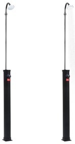Chuveiro solar de jardim 215 cm 8 L preto