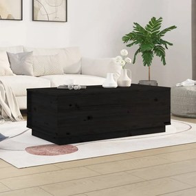 vidaXL Mesa de centro 100x50x35 cm madeira de pinho maciça preto