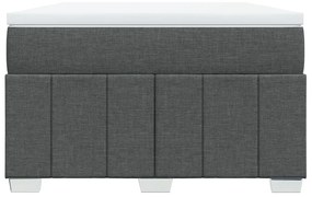 Cama boxspring com colchão 120x190 cm tecido cinzento-escuro