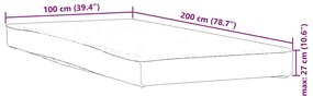 Protetor de colchão impermeável 100x200 cm branco