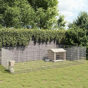 vidaXL Recinto exterior p/ animais 24 painéis 54x100cm ferro galvaniz.