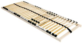 vidaXL Base de ripas Castanho 70 x 190 cm Madeira de faia sólida