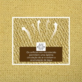 Vela de Sombra Retangular 4x6 m Toldo Vela de HDPE com Anéis de Aço In