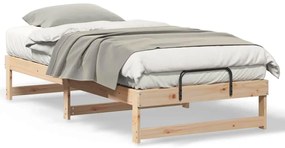 Estrutura de Cama com Alças Castanho 90 x 200 cm