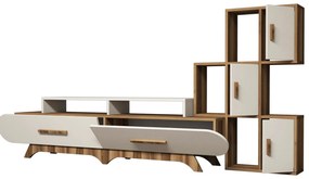 Unidade TV Flora – Nogueira e Creme – 205x50x36,8 cm