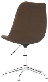 Cadeiras de jantar giratórias 2 pcs tecido castanho