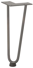 Pernas de grampo para mesa de centro 4 peças Aço natural 30 cm Aço mac