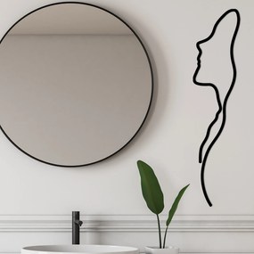 Acessório Decorativo de Parede em Metal Model-121 – Preto – 18x0,15x74