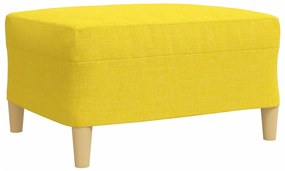 3 pcs conjunto de sofás c/ almofadas/apoio pés tecido