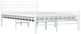 Estrutura de cama 120x200 cm metal branco