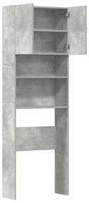 Armário sanita/máquina de lavar derivados madeira concreto cinza