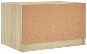 Mesa de centro c/ portas de vidro 68x50x42 cm carvalho sonoma