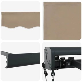 Toldo Retrátil Automático Bege 300x250 cm